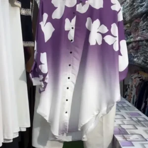 Stylish Ombré Effect Designer Floral Tunic