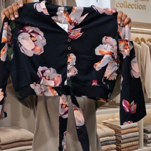 Trendy Floral Printed Co-ord Set – Crop Top with Matching Palazzo